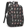 thumbnail image 2 of Robot and Robots Black Pattern 17" Waterproof Oxford School Backpacks for Teens, S-Shape Padded Straps, for School, Travel, Hiking, Camping, 2 of 5