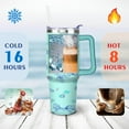 thumbnail image 4 of 40oz Sea Turtle Tumbler - BPA-Free Stainless Steel Vacuum Insulated Travel Mug with Leak-Proof Lid & Straw - Hawaiian Ocean Animal Design for Hot & Cold Drinks, 4 of 9