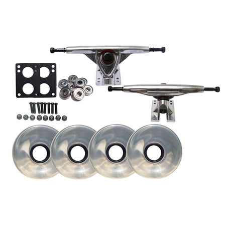RADIUS LONGBOARD Skateboard TRUCKS 180mm CLEAR WHEELS price history on PriceWatchPro