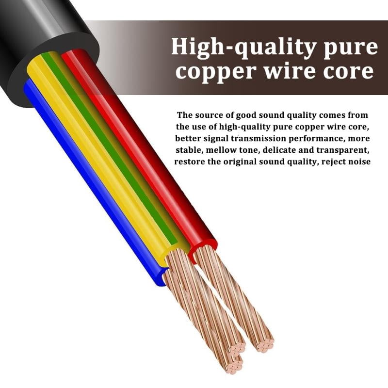 CEORPER 6.35mm Amp Guitar Cable for Studio Monitor Electric Guitar, Keyboard, Mixers