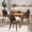 Darkbrown, variant on Modern Fabric Side Dining Chairs with Cushioned Seat and Wooden Legs , Upholstered Dining Room Chairs Set of 4 for Kitchen, Café or Restaurant – Beige
