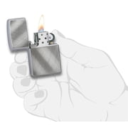 Zippo Diagonal Weave Brushed Chrome Pocket Lighter