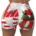 thumbnail image 2 of Rateoe Christmas Gnome With Love Printed Power Workout Shorts for Women Tummy Control Squat Proof Ribbed Thick Seamless Scrunch Active Short-XX-Large, 2 of 8