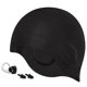 thumbnail image 1 of Gorro De Natación Gorro De Natación De Silicona Elástica Gorros De Natación De Diseño Ergonómico 3D Con Tapones Para Los Oídos Y Clip Para La Nariz Vogacara AP008155-01, 1 of 6