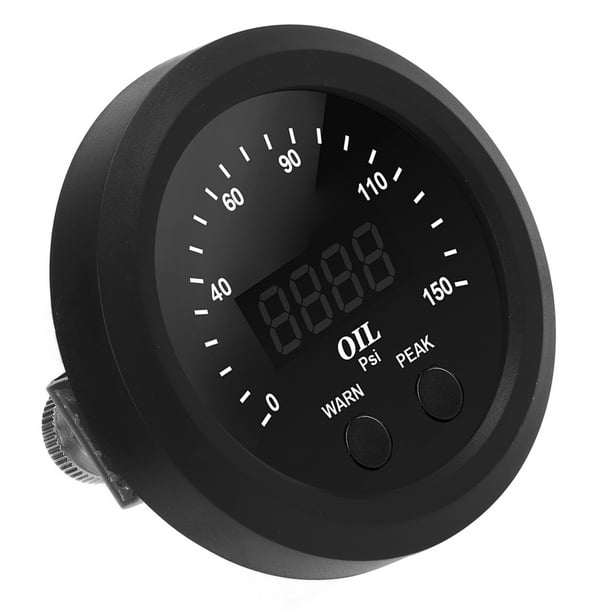 Medidor de Presión de Combustible ANGGREK Bajo Consumo de Energía LED Rojo Fondo Blanco 2-1/16 Pulgadas 52 Mm 150 Psi