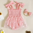 thumbnail image 5 of Zanarzt Girl Romper Outfit Baby Girl Clothes Romper Ruffe Sleeveless Bodysuit Baby Girl Outfits Girl Dress Pink,6-9 Months, 5 of 6
