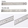 thumbnail image 4 of Set of 3 Stainless Steel Rulers, Metal Rulers Precision Ruler Kit Straight Edge Measuring Tools Including 12", 8" and 6" Rulers, Metal Ruler Kit for O, 4 of 5