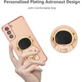 thumbnail image 2 of for Samsung Galaxy S22 Plus Case Cute 6D Astronaut Case with Stand Function Luxury Plating Case Cover Slim Fit Soft TPU Shockproof Bumper Protective Electroplated Case for Girls Boys,Pink, 2 of 13