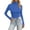 Blue, variant on Women's Long Sleeve Turtleneck Tops Slim Fit Stretch Casual Solid Basic Tee Shirt Army Green L