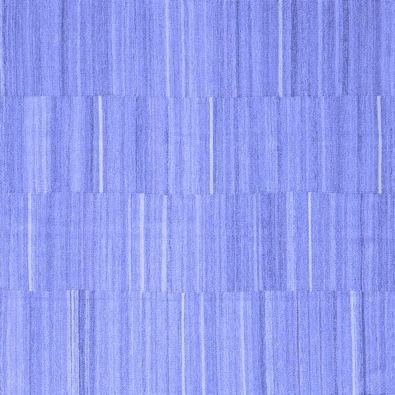 Ahgly Company Indoor Square Abstract Blue Contemporary Area Rugs, 6' Square