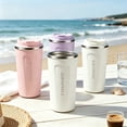 thumbnail image 6 of Aquaphile 17oz Coffee Mug to Go Stainless Steel Thermos Double Wall Insulated Coffee Cup Reusable Travel Mug with Leak proof Lid, White, 6 of 8