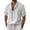 White, variant on Cotton Linen Henley T-Shirts for Men Casual Short Sleeve Band Collar Summer Beach Vacation T-Shirt Fashion Hippie Yoga Tops Lightweight Breathable Solid Color 1/4 Button Up Tees