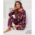 thumbnail image 5 of Pyjama à Manches Longues pour Femmes Col Rond Doux, 5 of 5