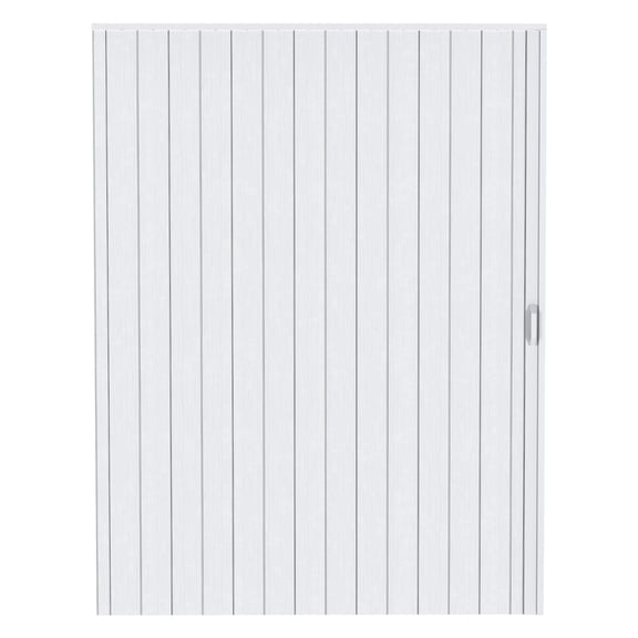 Accordion Door, 48x80in/60x80in PVC Folding Door for Interior, Single Door/Bifold Accordion Closet Door, Includes Latch, Handle, Mounting Hardware