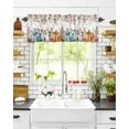 thumbnail image 6 of Valances for Windows Fall Thanksgiving Rod Pocket Cafe Window Treatments Valance Curtains for Kitchen Bathroom Laundry Basement Windows 60"x18", 6 of 6