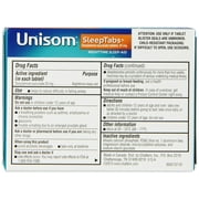 Unisom Sleep Aid Tablets 25 mg Strength, 32 per Bottle