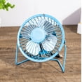 thumbnail image 4 of Triani 4 Inch Small USB Desk Fan, Mini Quiet Fan with Metal Construction & Strong Airflow & 180°Adjustable Tilt Angle, Personal Cooling Fan for Desktop Office (Pink), 4 of 7