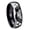 Black 2 Tone Polish Edge, variant on Legend of Zelda Dome Gold Plated Tungsten Men Ring 10MM