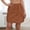 Brown, variant on Women's Linen Pencil Skirts Chiffon Pants Women Stretch Belt Skirt String Button Pockets White 2X