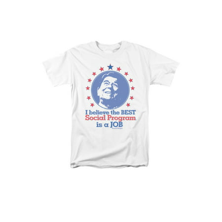 I Believe The Best Social Program Is A Job. Reagan Adult T-Shirt (Best Jobs For Adults With Add)