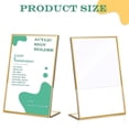thumbnail image 2 of 12PCS Gold Frame Acrylic Sign Holder, 4X6Inch Vertical, 2 of 6