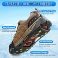 thumbnail image 2 of Ice Cleats Snow Traction Cleats Crampons for Shoe and Boots, 11 Studs Non-Slip Overshoe for Walking on Snow and Ice Rubber Walking Cleats Anti Slip Crampons, Size:L (1 Pair), 2 of 7