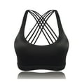 thumbnail image 3 of DODOING Women's Soft Padded Yoga Sports Bra Activewear Bra Sleep Workout Tops Pad Tank Bustier Gym Top 3 Pack, 3 of 8