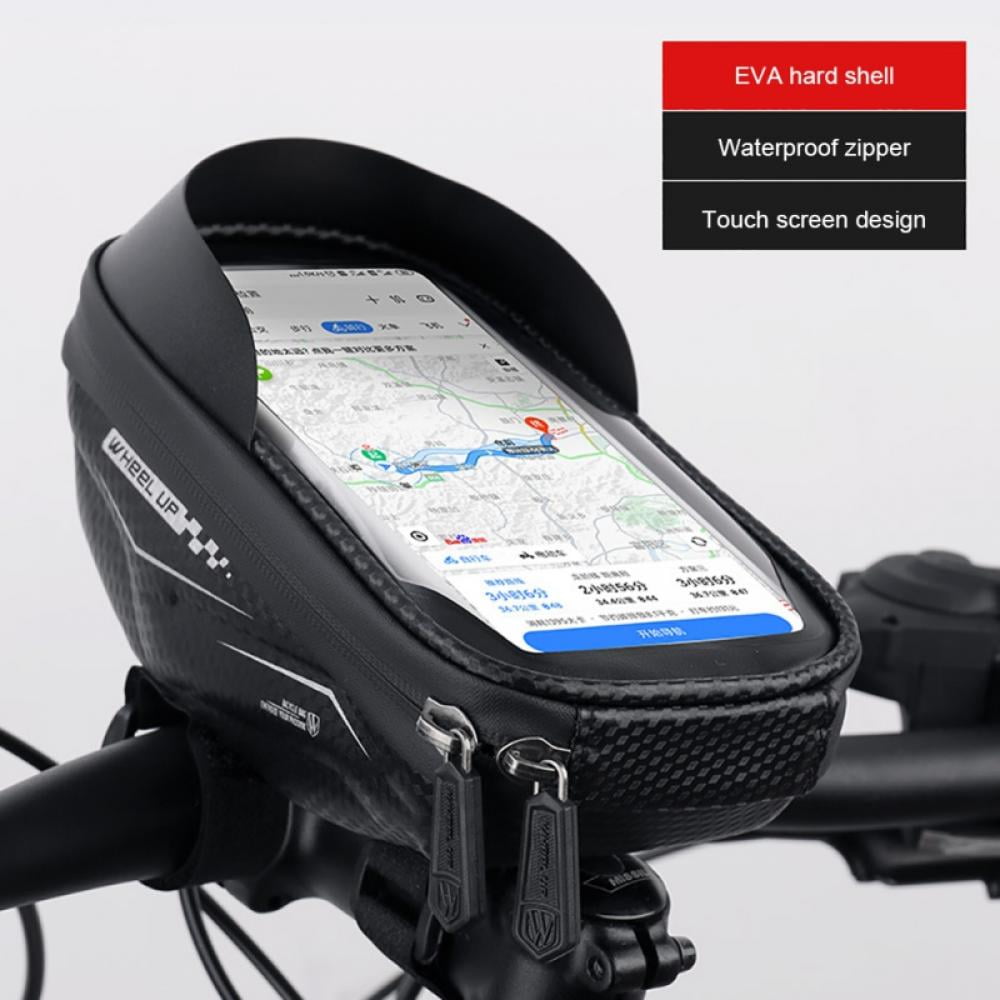 6 Cheeroyal Top Tube Bag Water Resistant Cycling Front Tube Frame Pannier Mountain MTB City Road Bicycle Crossbar Bag Pouch Holder for iPhone 7 8 7 Plus Bike Cellphone Frame Bag 6S Plus 5S SE Samsung Galaxy S8 S7 Edge S6 Edge Plus Google Nexus Huawei