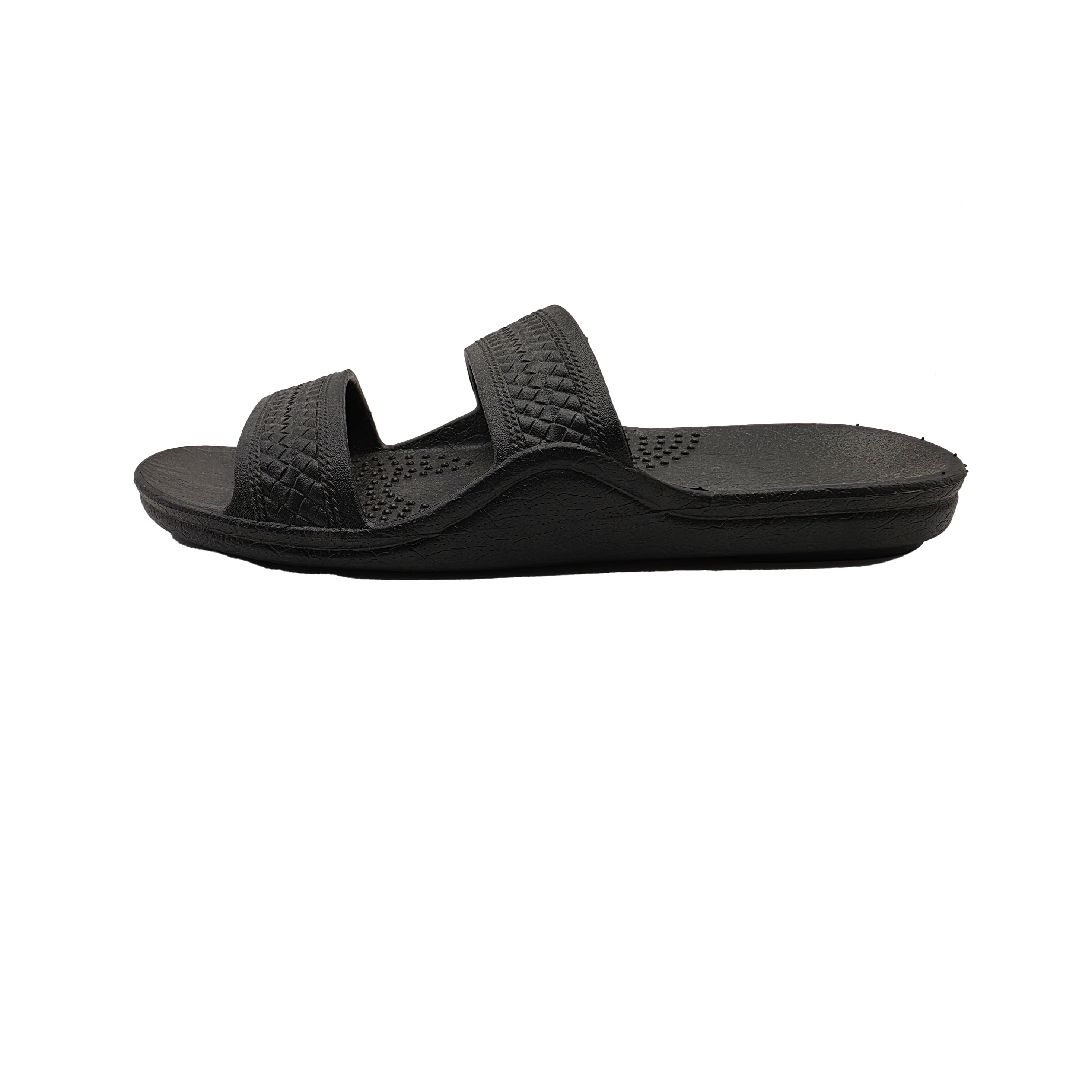 AJ & W Comfy PVC Open Toe Waterproof Black Sandals for All Seasons