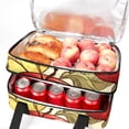 thumbnail image 5 of Thanksgiving Double Layered Insulated Refrigerated Lunch Bag with Two Compartments - Large Capacity Hand Carry Meal Bag - 7.1x11.4x16.1 Inches, 5 of 6