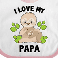 thumbnail image 4 of Inktastic Cute Sloth I Love My Papa with Green Leaves Boys or Girls Baby Bib, 4 of 4