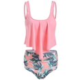 thumbnail image 1 of Women Summer High Waist Swimwear Ruffle Top Tummy Control Bikini Tankini Set Swimsuit Bathing Suit, 1 of 3