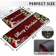 thumbnail image 2 of Christmas Kitchen Rugs Set of 2 Kitchen Floor Mats Non-Slip Backing Kitchen Mat Xmas Decorative Washable Doormat Runner Rug 17"x47.2"+17"x30" Merry Christmas Decorations, 2 of 6