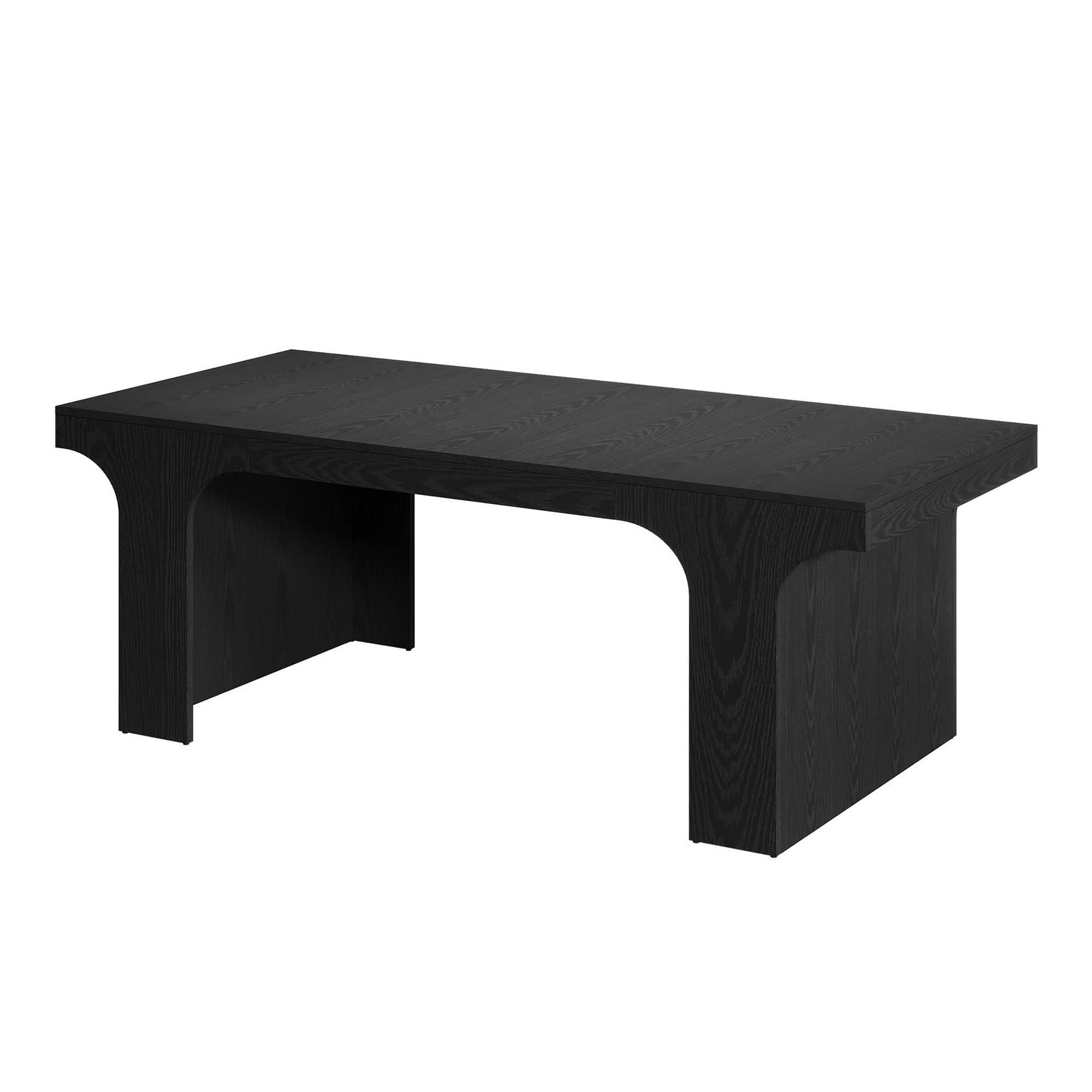 MAYEERTY 70.87 Inch Farmhouse Rectangular Multi-Use Table, Large Wood Table with Sled-Style Wooden Base for 6 to 8 People