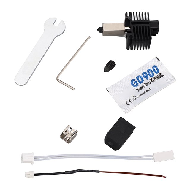 Extruder Hot End Kit, Metal Silicone Material 3D Printer Detachable Hotend Nozzle Set For Bambu X1 P1P X1 Carbon