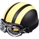 thumbnail image 1 of Medio casco de cuero de motocicleta retro con gafas, 1 of 1