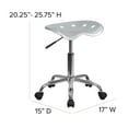 thumbnail image 6 of Flash Furniture Vibrant Silver Tractor Seat and Chrome Stool, 6 of 12