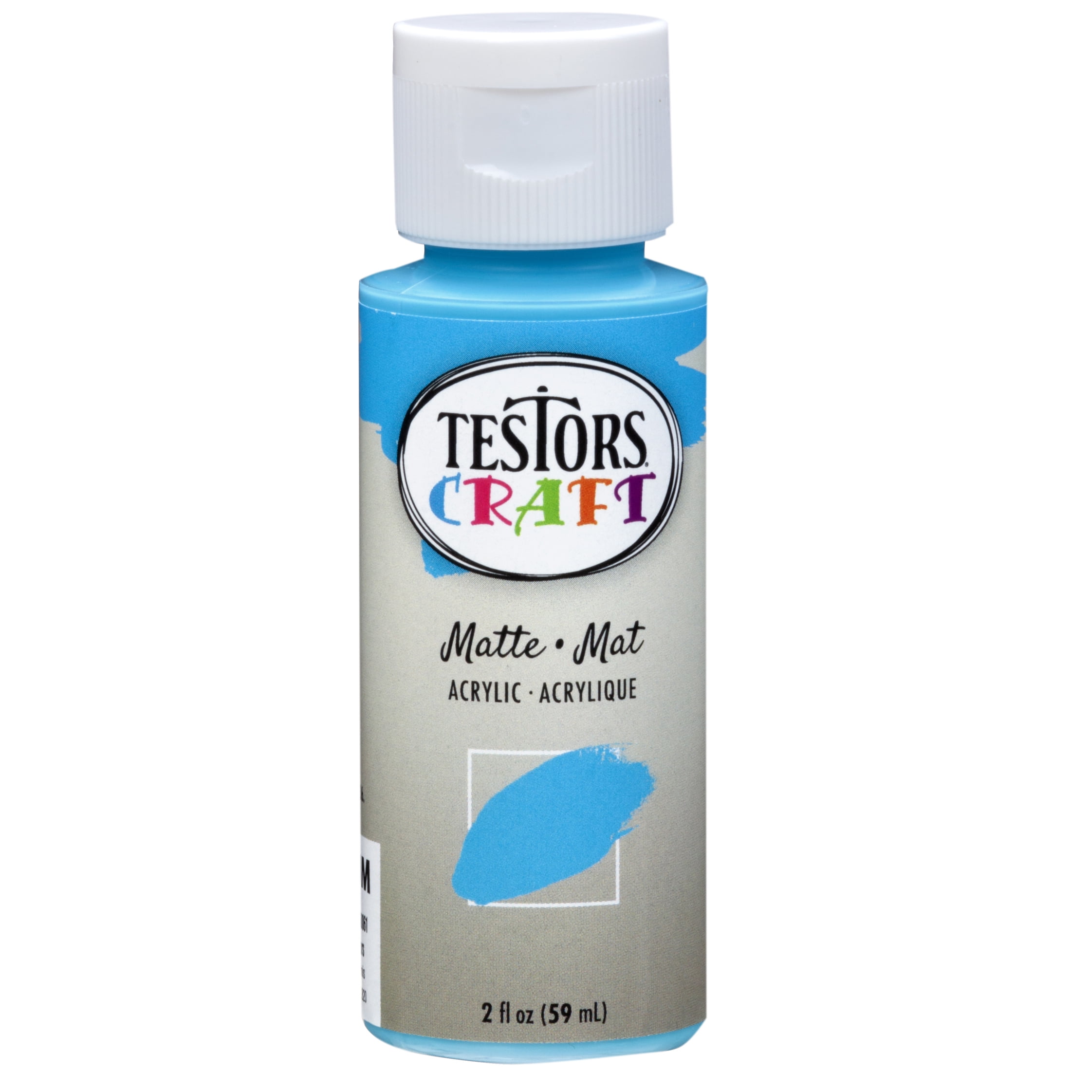 6 Pack, Island Breeze, Rust-Oleum Testors Craft Matte Acrylic Paint- 292428A, 2 oz. Bottle