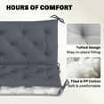 thumbnail image 5 of Outsunny 3 Seater Outdoor Bench Swing Chair Replacement Cushions, Dark Gray, 5 of 11