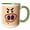 Green/White, variant on 3drose, Cute Angry Pig Face, 15oz Two-tone Black Mug