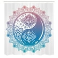 thumbnail image 3 of Ambesonne Peace Shower Curtain, Ying Yang Mandala, 69"Wx84"L, Pink Blue, 3 of 5