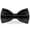 Black, variant on Men’s Dark Green Pre-tied Bow Tie, Solid Color Adjustable Bowtie