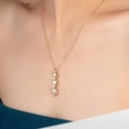 thumbnail image 5 of APSVO 14K Gold Plated Cubic Zirconia Necklace for Women Dainty Simple 3 Stones Twisted Women Necklaces Pendant Chain Bridesmaid Jewelry Easter Basket Stuffers Gifts, 5 of 7