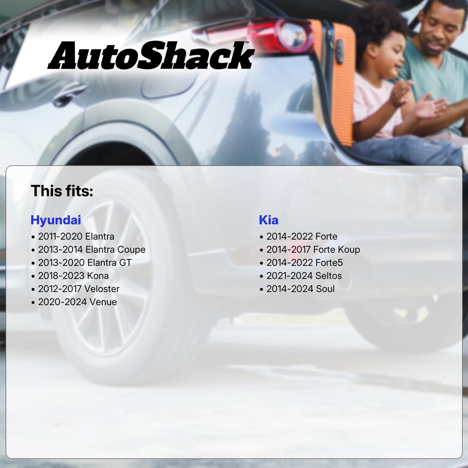 AutoShack Rear Brake Rotors for Hyundai & Kia, Elantra 2011-2020 Soul 2014-2025 Forte 2014-2022 Kona 2018-2023 Seltos 2021-2025 Venue 2020-2025, FWD AWD L4 1.6L 1.8L 2.0L - 10.31" (261.9 mm), 5-Lug
