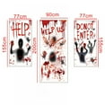 thumbnail image 4 of 2 Pieces Halloween Bloody Window Clings Posters Bloody Handprint Sticker Party Decoration Haunted House Door Cover Creepy School Dormitory Window Decoration, 4 of 6