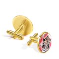 thumbnail image 3 of Leopard Stylish Men's Cufflink Set & Shirt Clip, for Formal Attire, Made of Stainless Steel, Ideal for Weddings and Business Meetings, 3 of 6