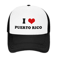 thumbnail image 2 of I Heart Puerto Rico Love Puerto Rico Pride Funny Trucker Hat Mesh Cap Unisex, 2 of 5