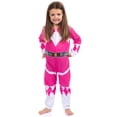 thumbnail image 5 of Power Rangers Unisex Toddler Kids Union Suit MMPR Character 1PC Hooded Pajama For Boys Girls Sleepwear Loungewear Red Green Blue Pink Ranger, 5 of 6