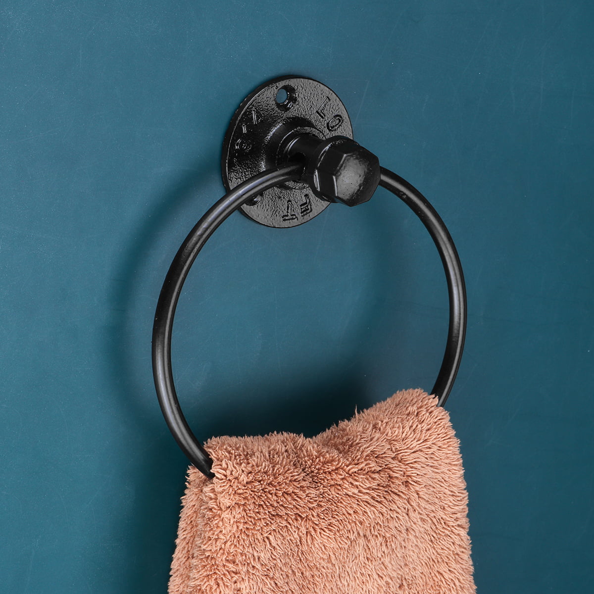 Towel Ring Black, Bathroom Hand Towel Holder Ring