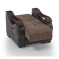 thumbnail image 3 of Ottomanson Convertible Accent Armchair with Hidden Storage, Firm Comfort Seating, Brown, 3 of 5